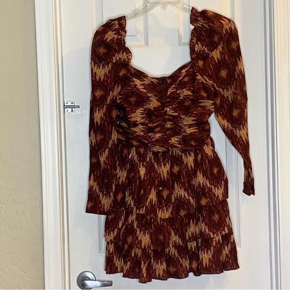 House of Harlow 1960 × Revolve Ruffle Tiered Mini Dress Size Large
